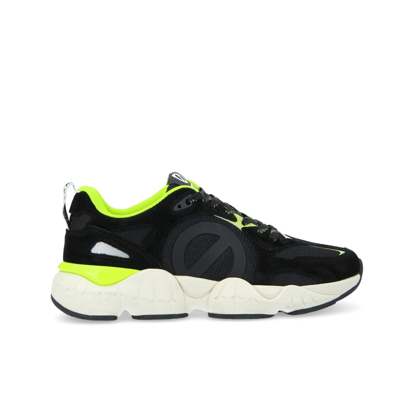 KRAZEE RUNNER M - SUEDE/REC.KNIT - BLACK/BLACK/F.YELLOW